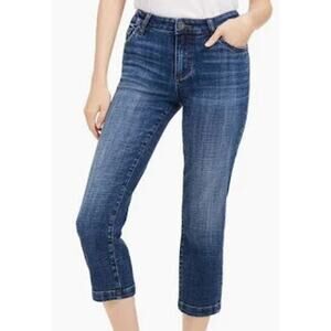 Women's Kut from the Kloth Jeans Lauren Cop Straight Leg High Rise Sz 14P 34x22